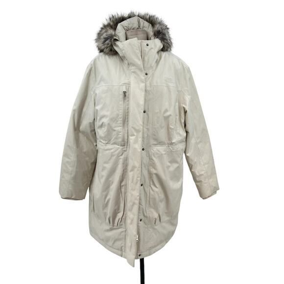 The North Face Women's Downtown Parka‎ Jacket Vintage White Size XXL *Flaws - Picture 2 of 16